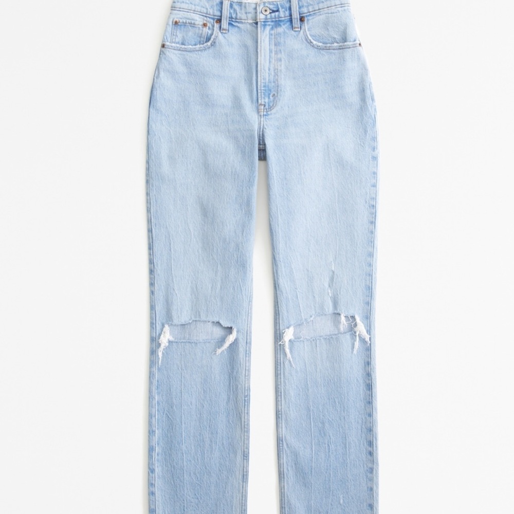 Abercrombie & Fitch Curve Love Ultra High Rise 90s Straight Jeans (16/33)
